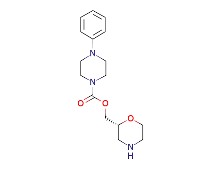 Molecular Structure of 1159598-60-3 ((2R)-morpholin-2-ylmethyl 4-phenylpiperazine-1-carboxylate)