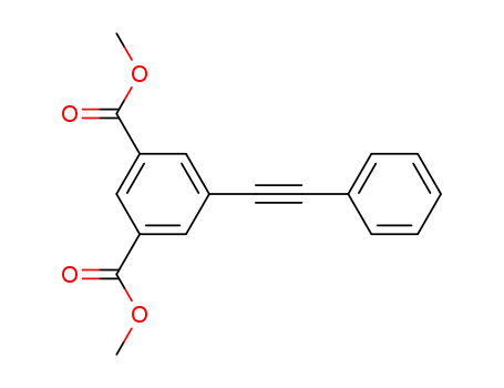 Molecular Structure of 217655-36-2 (1,3-Benzenedicarboxylic acid, 5-(phenylethynyl)-, dimethyl ester)