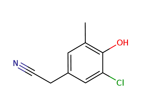 Molecular Structure of 920509-12-2 ((3-chloro-4-hydroxy-5-methylphenyl)acetonitrile)