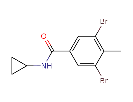 Molecular Structure of 1229245-24-2 (3,5-dibromo-N-cyclopropyl-4-methylbenzamide)