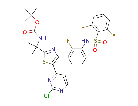 1,1-dimethylethyl {1-[5-(2-chloro-4-pyrimidinyl)-4-(3-{[(2,6-difluorophenyl)sulfonyl]amino}-2-fluorophenyl)-1,3-thiazol-2-yl]-1-methylethyl}carbamate