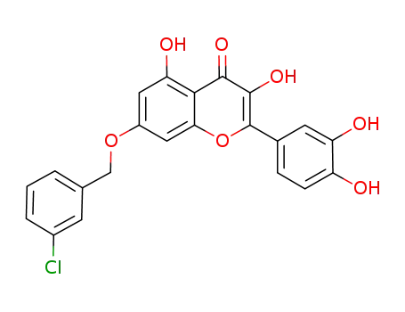 7-((3-chlorobenzyl)oxy)-2-(3,4-dihydroxyphenyl)-3,5-dihydroxy-4H-chromen-4-one