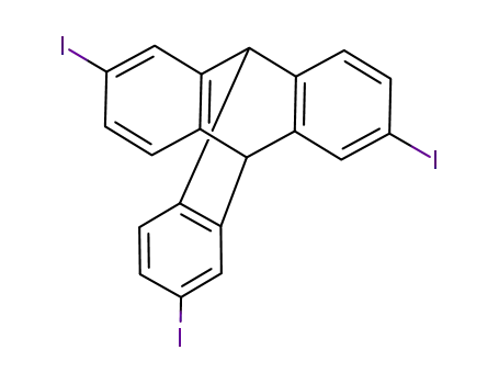 Molecular Structure of 910324-13-9 (2,7,15-triiodo-9,10-dihydro-9,10-[1,2]benzenoanthracene)