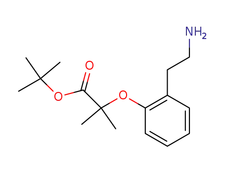 Molecular Structure of 848260-84-4 (Propanoic acid, 2-[2-(2-aminoethyl)phenoxy]-2-methyl-,
1,1-dimethylethyl ester)