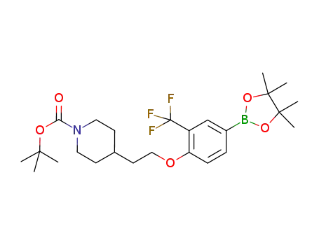 tert-butyl 4-{2-[4-(4,4,5,5-tetramethyl-1,3,2-dioxaborolan-2-yl)-2-(trifluoromethyl)phenoxy]ethyl}piperidine-1-carboxylate