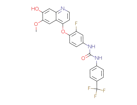 1-[3-fluoro-4-(7-hydroxy-6-methoxy-quinolin-4-yloxy)-phenyl]-3-(4-trifluoromethyl-phenyl)-urea