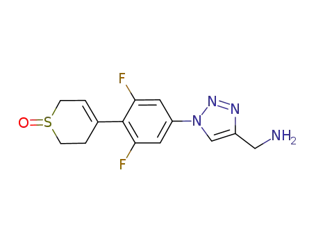C-{1-[3,5-difluoro-4-(1-oxo-1,2,3,6-tetrahydro-1λ4-thiopyran-4-yl)-phenyl]-1H-[1,2,3]triazol-4-yl}-methylamine