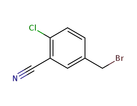 Molecular Structure of 99613-64-6 (5-(Bromomethyl)-2-chlorobenzonitrile)