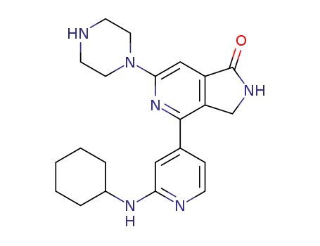4-(2-cyclohexylaminopyridin-4-yl)-6-piperazin-1-yl-2,3-dihydropyrrolo[3,4-c]pyridin-1-one