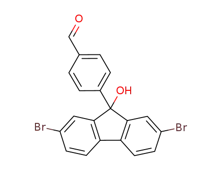 Molecular Structure of 1032763-84-0 (4-(2,7-dibromo-9-hydroxy-9H-fluoren-9-yl)benzaldehyde)