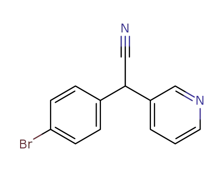 Molecular Structure of 892408-86-5 (3-Pyridineacetonitrile, a-(4-bromophenyl)-)