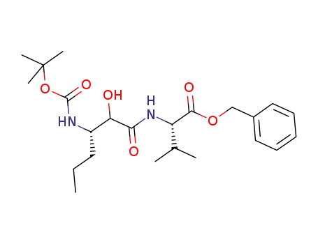 <sup>(2)</sup>-benzyl 2-((3S)-3-(tert-butoxycarbonylamino)-2-hydroxyhexanamido)-3-methylbutanoate