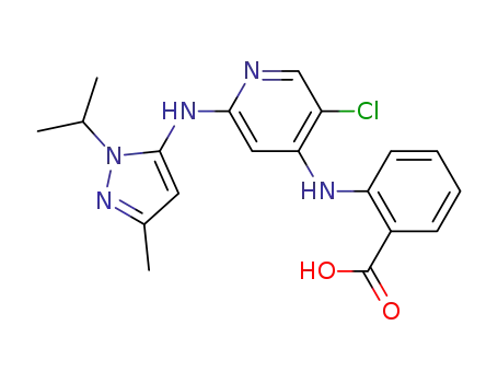 2-[(5-chloro-2-{[3-methyl-1-(1-methylethyl)-1H-pyrazol-5-yl]amino}-4-pyridinyl)amino]benzoic acid