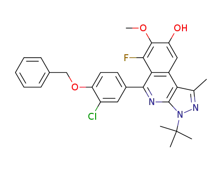 5-{3-chloro-4-[(phenylmethyl)oxy]phenyl}-3-(1,1-dimethylethyl)-6-fluoro-1-methyl-7-(methyloxy)-3H-pyrazolo[3,4-c]isoquinolin-8-ol