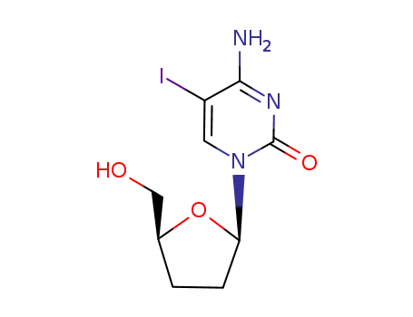 Molecular Structure of 114748-57-1 (5'-Iodo-2',3'-dideoxycytidine)