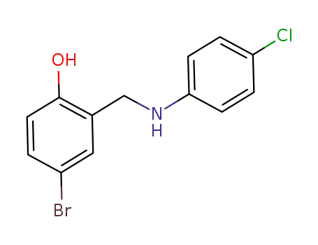 Molecular Structure of 298217-75-1 (4-BROMO-2-[(4-CHLOROANILINO)METHYL]BENZENOL)