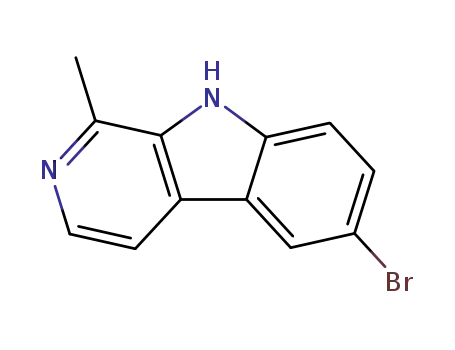 Molecular Structure of 18813-71-3 (6-bromo-1-methyl-9H-beta-carboline)
