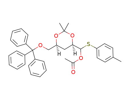 (2R,4S)-1-acetoxy-2,4-O-isopropylidene-1-(p-tolylsulfanyl)-5-(triphenylmethyloxy)pentane-2,4-diol