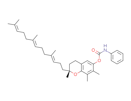 Molecular Structure of 1208120-90-4 ((R)-2,7,8-trimethyl-2-((3'E,7'E)-4',8',12'-trimethyltrideca-3',7',11'-trienyl)chroman-6-yl phenylcarbamate)