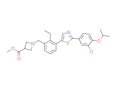 methyl 1-{[3-(2-{3-chloro-4-[(1-methylethyl)oxy]phenyl}-1,3-thiazol-5-yl)-2-ethylphenyl]methyl}-3-azetidinecarboxylate