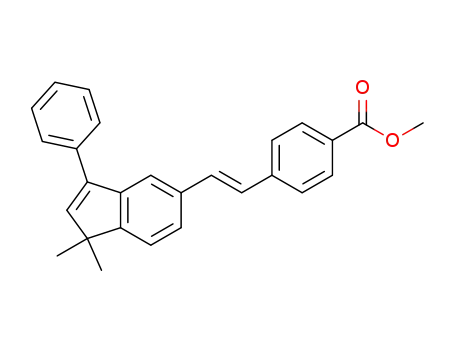 Molecular Structure of 166978-74-1 (Benzoic acid, 4-[2-(1,1-dimethyl-3-phenyl-1H-inden-5-yl)ethenyl]-,
methyl ester, (E)-)
