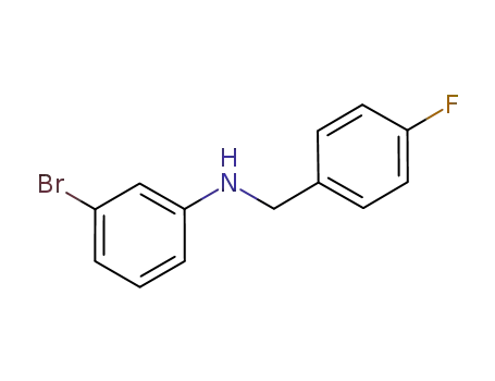 Molecular Structure of 868595-97-5 (3-BroMo-N-(4-fluorobenzyl)aniline, 97%)