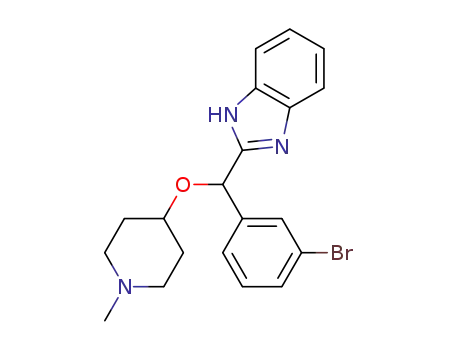 Molecular Structure of 1370428-08-2 (2-[(3-bromophenyl)(1-methylpiperidin-4-yloxy)methyl]-1H-benzimidazole)