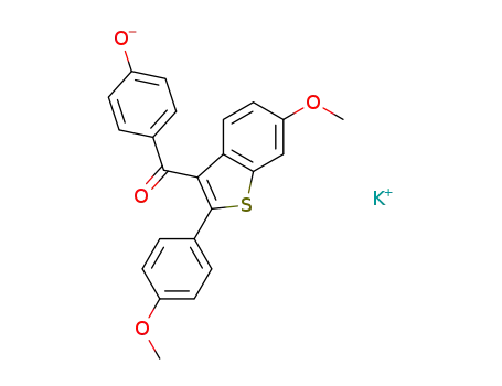 Potassium 4-[6-methoxy-2-(4-methoxy-phenyl)-benzo[b]thiophene-3-carbonyl]-phenolate