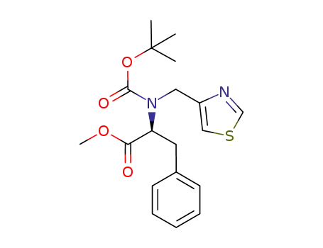 methyl N-(((1,1-dimethylethyl)oxy)carbonyl)-N-(1,3-thiazol-4-ylmethyl)-L-phenylalaninate