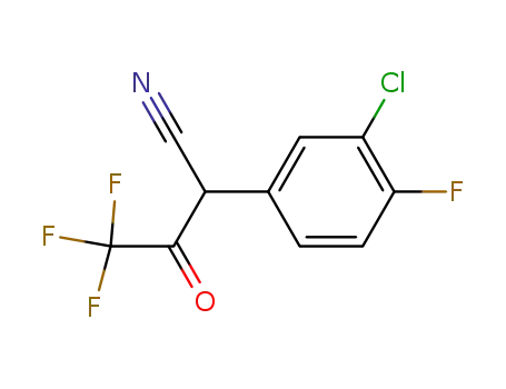 2-(3-chloro-4-fluorophenyl)-4,4,4-trifluoro-3-oxobutanenitrile