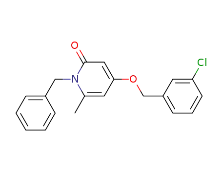 2(1H)-Pyridinone,
4-[(3-chlorophenyl)methoxy]-6-methyl-1-(phenylmethyl)-