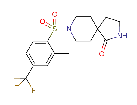 8-{[2-methyl-4-(trifluoromethyl)phenyl]sulfonyl}-2,8-diazaspiro[4.5]decan-1-one