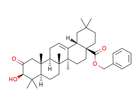 Molecular Structure of 1034619-11-8 (benzyl-3β-hydroxy-2-oxoolean-12-en-28-oic acid)