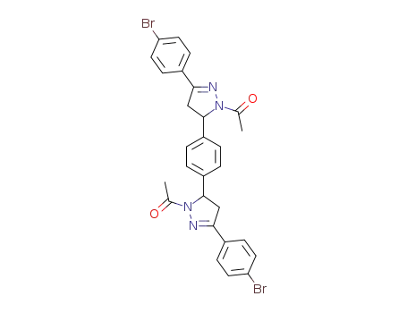 1-acetyl-4,5-dihydro-5-(4-(1-acetyl-4,5-dihydro-3-(4-bromophenyl)pyrazol-5-yl)phenyl)-3-(4-bromophenyl)pyrazole