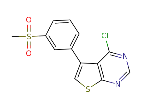 4-chloro-5-(3-(methylsulfonyl)phenyl)thieno[2,3-d]pyrimidine