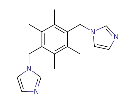 Molecular Structure of 1012075-54-5 (1,1’-((2,3,5,6-tetramethyl-1,4-phenylene)bis(methylene))bis(1H-imidazole))