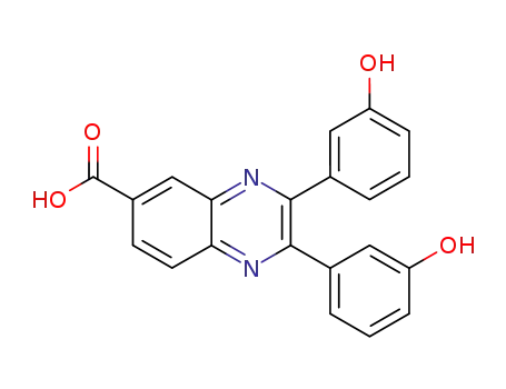 6-Quinoxalinecarboxylic acid, 2,3-bis(3-hydroxyphenyl)-