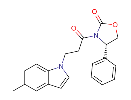 2-Oxazolidinone, 3-[3-(5-methyl-1H-indol-1-yl)-1-oxopropyl]-4-phenyl-,
(4S)-