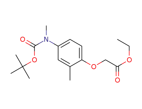 Molecular Structure of 805237-70-1 ([4-(tert-butoxycarbonyl-methyl-amino)-2-methyl-phenoxy]-acetic acid ethyl ester)