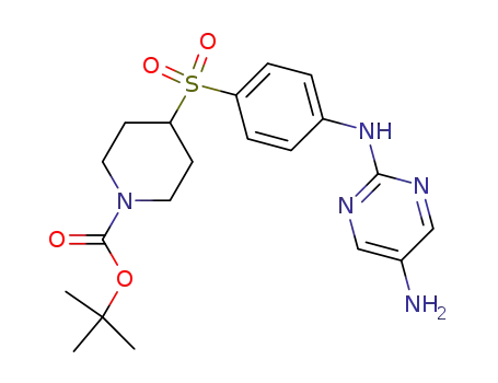 4-(4-(5-amino-pyrimidin-2-ylamino)-benzenesulfonyl)-piperidine-1-carboxylic acid tert-butyl ester