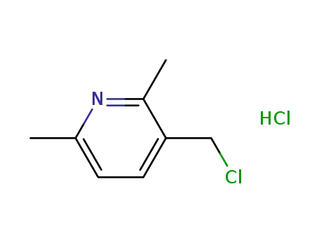 Molecular Structure of 582303-11-5 (Pyridine, 3-(chloromethyl)-2,6-dimethyl-, hydrochloride)