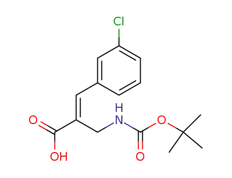 2-Propenoic acid,
3-(3-chlorophenyl)-2-[[[(1,1-dimethylethoxy)carbonyl]amino]methyl]-,
(2E)-