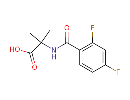 Molecular Structure of 223444-77-7 (Alanine,  N-(2,4-difluorobenzoyl)-2-methyl-)