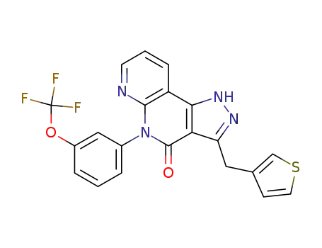 4H-Pyrazolo[4,3-c][1,8]naphthyridin-4-one,
1,5-dihydro-3-(3-thienylmethyl)-5-[3-(trifluoromethoxy)phenyl]-