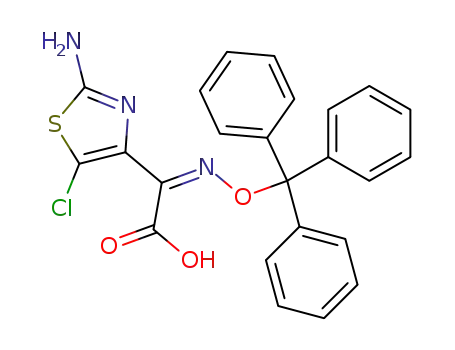 Molecular Structure of 189449-52-3 ((Z)-2-(2-amino-5-chlorothiazol-4-yl)-2-(triphenylmethoxyimino)acetic acid)
