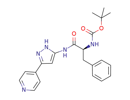 tert-butyl (S)-(1-oxo-3-phenyl-1-((3-(pyridin-4-yl)-1H-pyrazol-5-yl)amino)propan-2-yl)carbamate