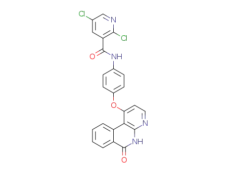 2,5-dichloro-N-[4-(6-oxo-5,6-dihydro-benzo[c][1,8]naphthyridin-1-yloxy)-phenyl]-nicotinamide