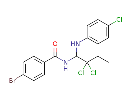 4-bromo-N-(2,2-dichloro-1-(4-chlorophenylamino)butyl)benzamide