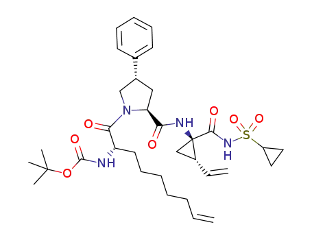 tert-butyl (S)-1-((2S,4S)-2-((1R,2S)-1-(cyclopropylsulfonylcarbamoyl)-2-vinylcyclopropylcarbamoyl)-4-phenylpyrrolidin-1-yl)-1-oxonon-8-en-2-ylcarbamate