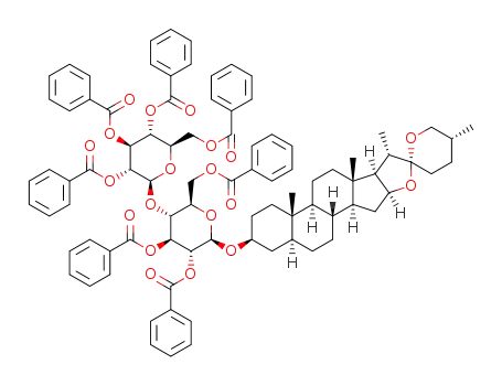 Molecular Structure of 1352548-84-5 (3-O-[2,3,4,6-tetra-O-benzoyl-β-D-glucopyranosyl-(1→4)-2,3,6-tri-O-benzoyl-β-D-glucopyranosyl]tigogenin)